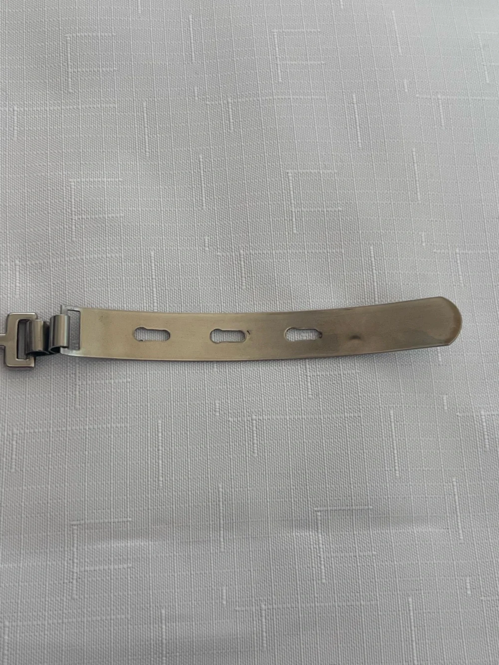 Vintage Y2K Silver Tone Metal Link Belt Geometric Skinny Waist Belt 28”